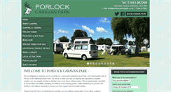 Desktop Screenshot of porlockcaravanpark.co.uk
